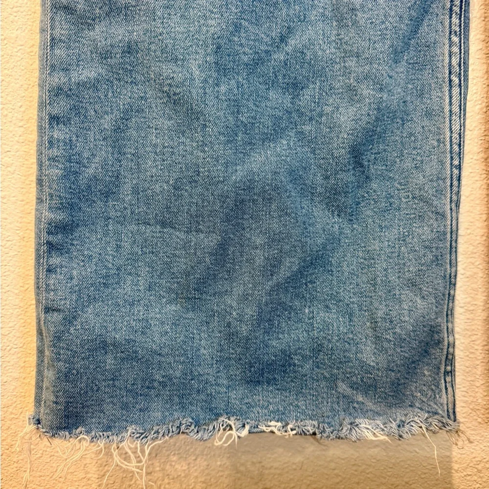 Mother Jeans Womens 27 The Drawn Undercover Prep Heel Fray Wide Leg Distressed - Picture 8 of 10